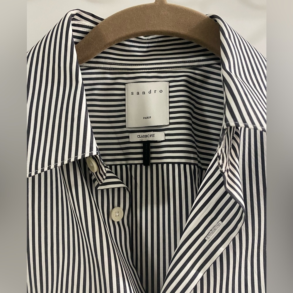 Sandro Striped Button Down - image 4